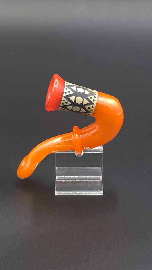 Amani Summerday - Orange Sherlock Hand Pipe
