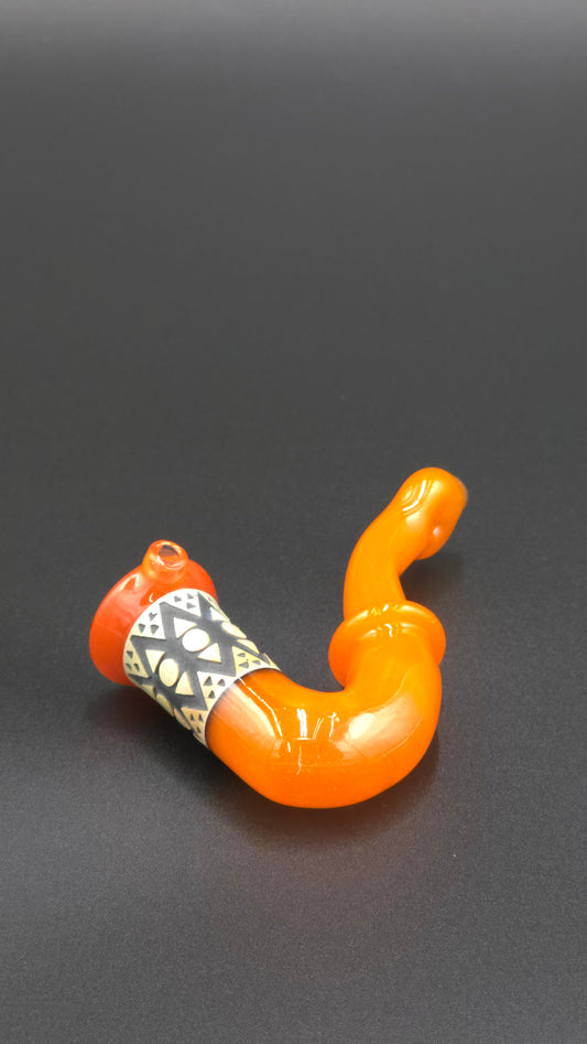 Amani Summerday - Orange Sherlock Hand Pipe