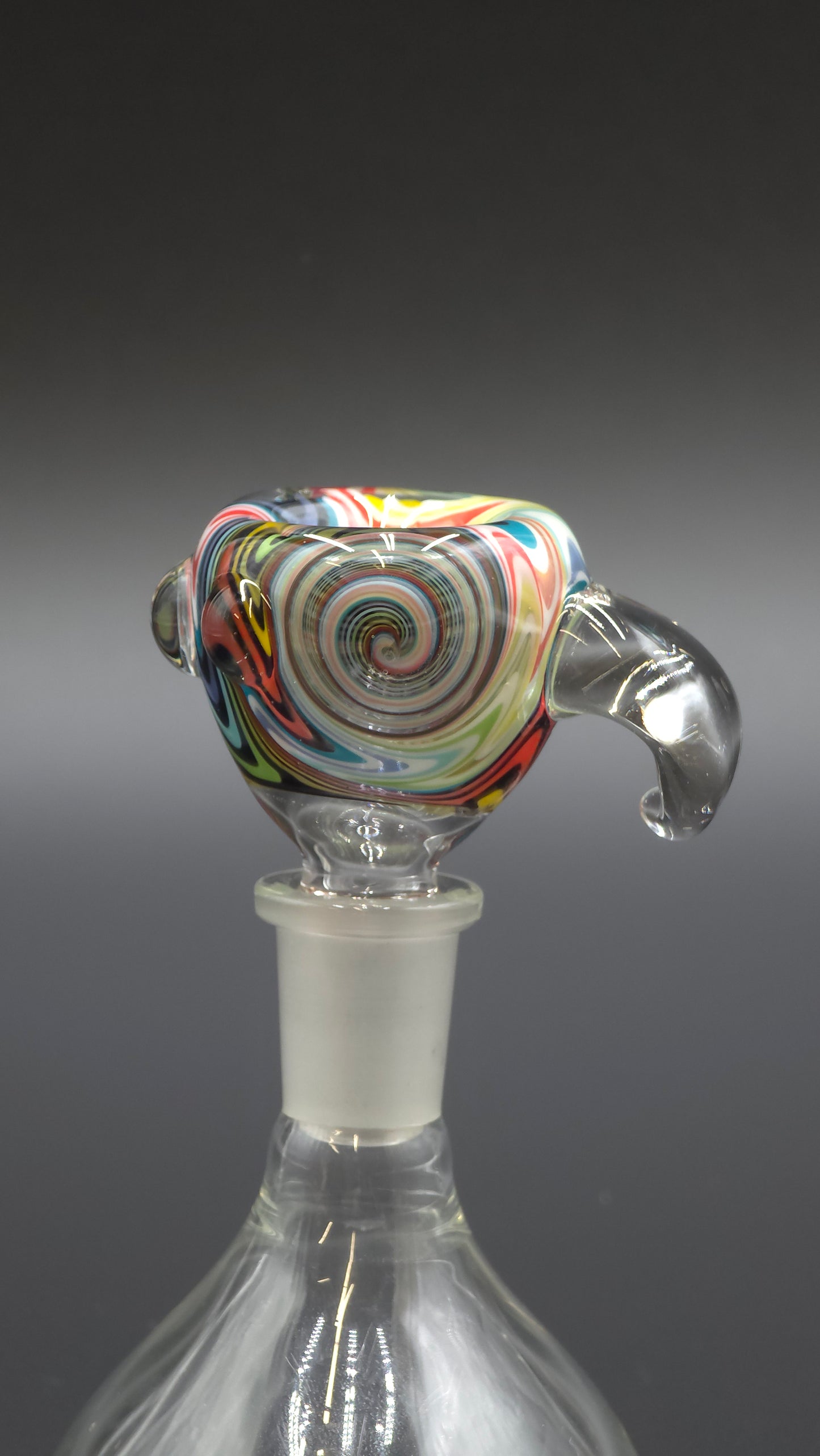 Horny Glass - Gold Fume and Wig-Wag Beaker Tube