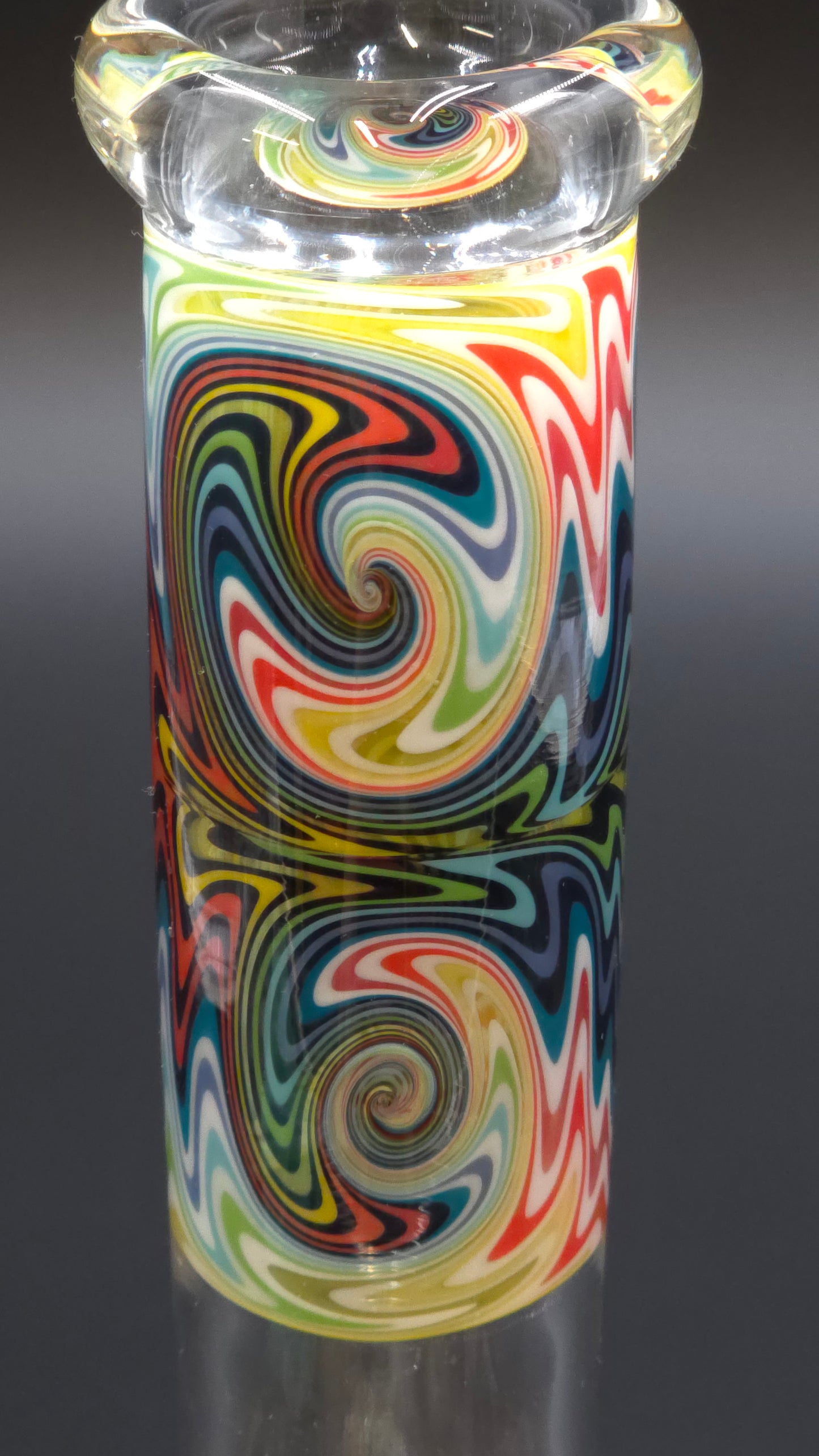 Horny Glass - Gold Fume and Wig-Wag Beaker Tube