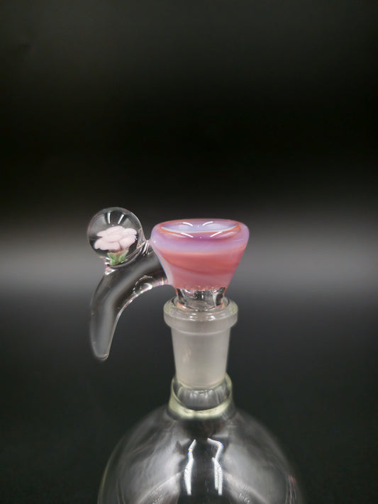 GPS Glass Flower Slide 14mm (Pink)