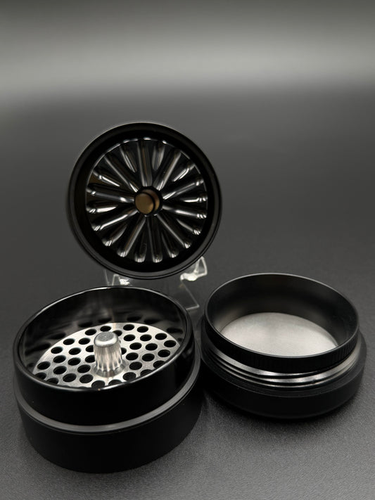 Flower Mill - 2.5” Premium Aluminum Series Grinder (Black)
