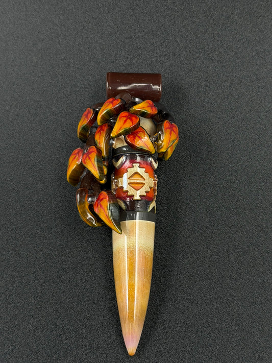 Amani Summerday - Orange & Red Pendant