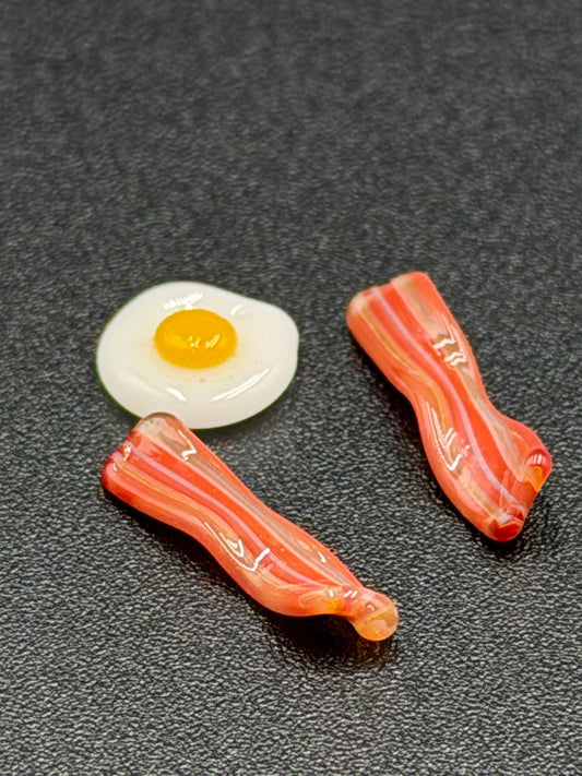 Mateo Gonzalez Glass – Bacon and Egg Terp Pillar and Pearl Set
