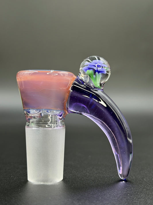 GPS Glass Flower Slide 18mm (Purple)