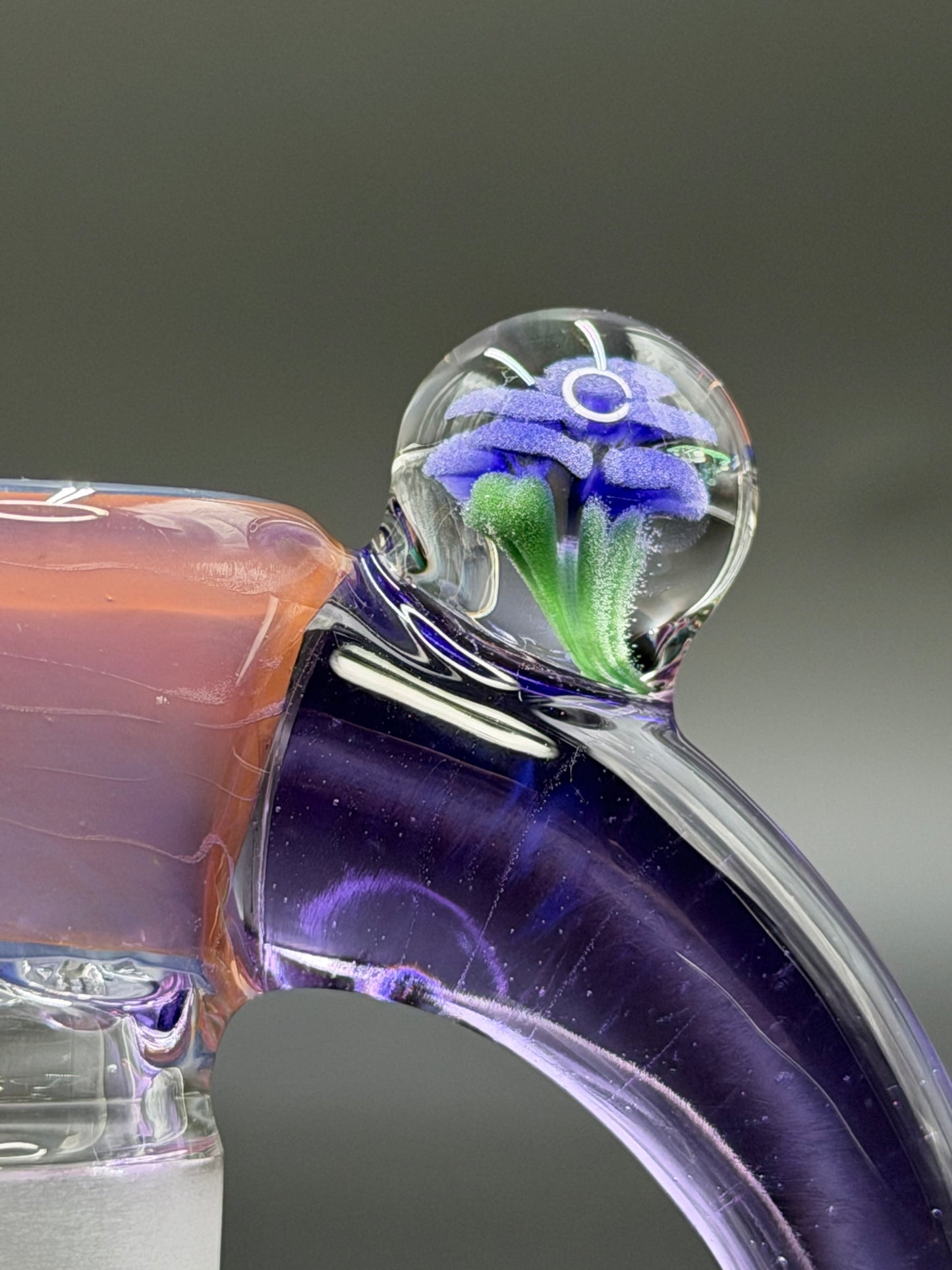 GPS Glass Flower Slide 18mm (Purple)
