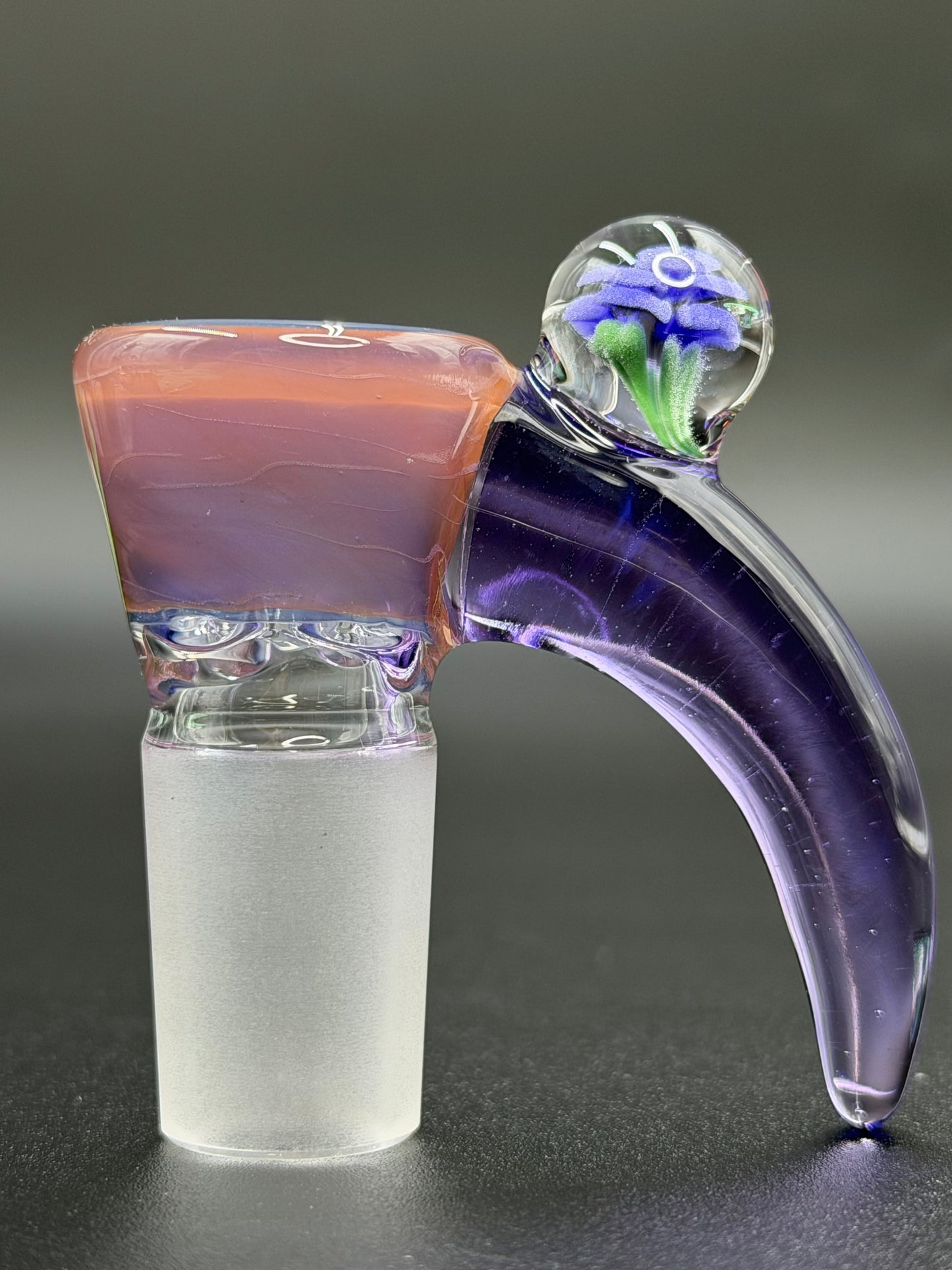 GPS Glass Flower Slide 18mm (Purple)