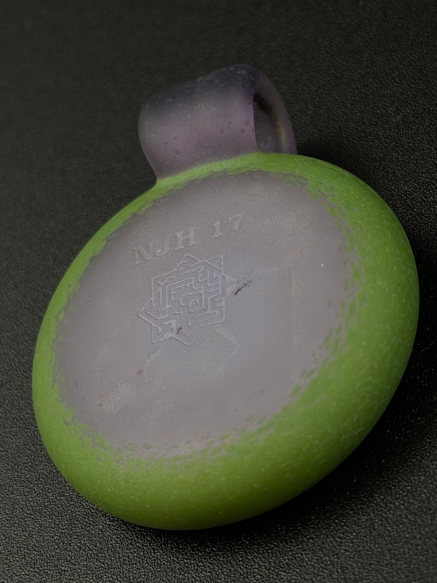 Glass Maze - Green & Purple Pendant
