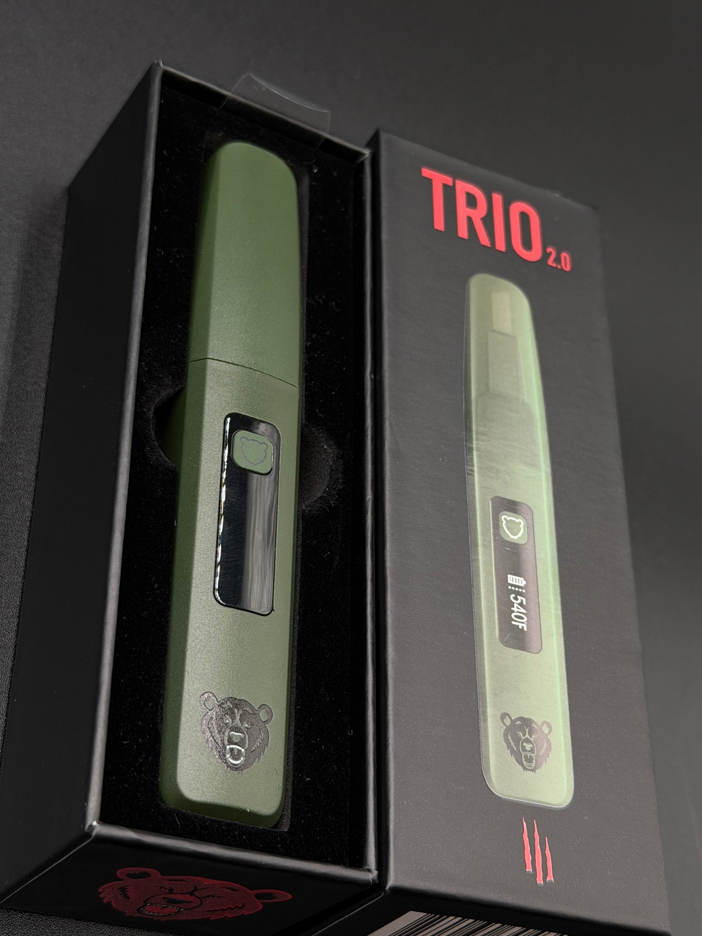 Bear Quarts - Trio 2.0 Hot Knife Dab Tool (Olive Green)