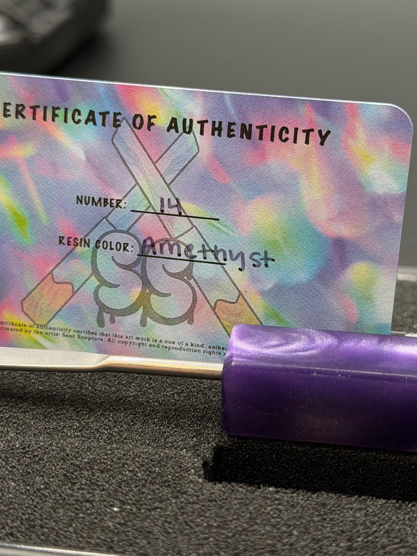 Sesh Sceptors – Dab Tool (Amethyst Square)