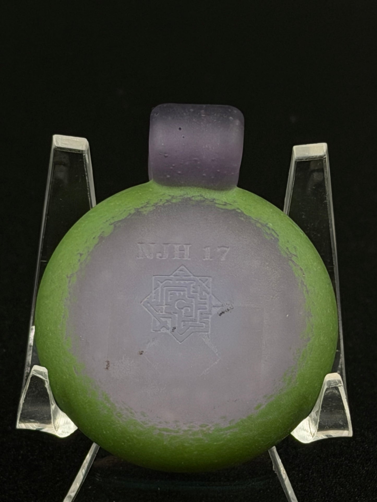 Glass Maze - Green & Purple Pendant