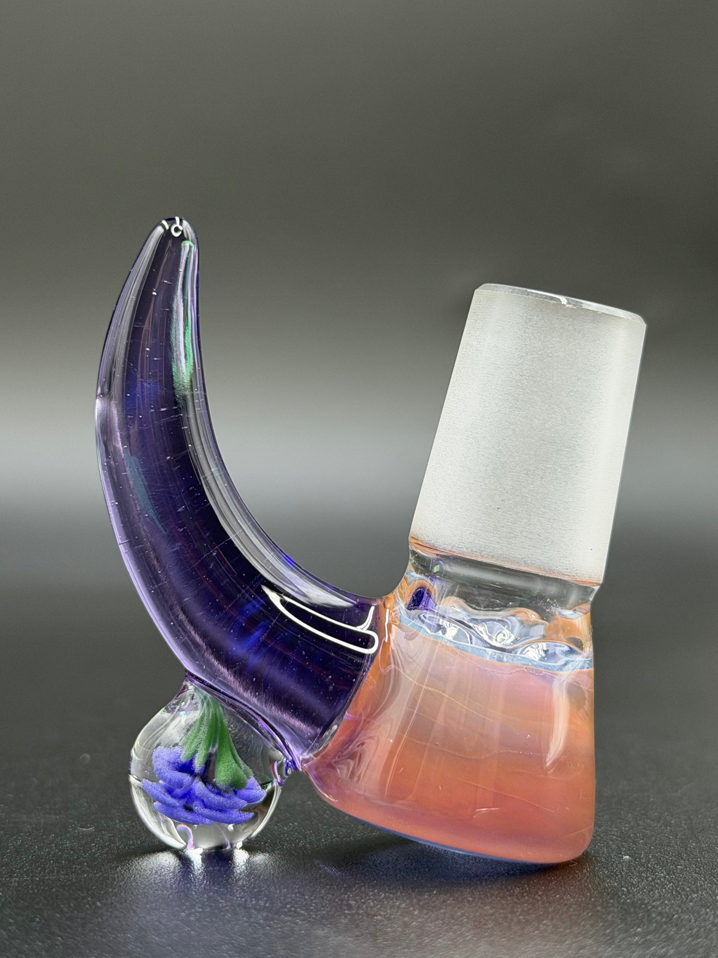 GPS Glass Flower Slide 18mm (Purple)